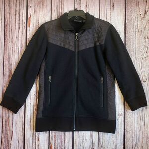 Marmot Large Black Tech Sweater Womens Zip Jacket Nylon Polyester